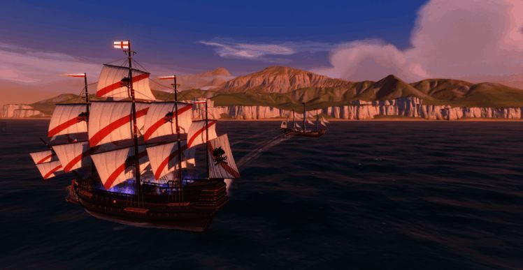 角色扮演界面展示，不同职业形象鲜明，背景为古老航海图