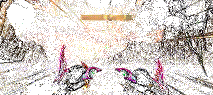 螳螂双刃重击两次连续打击敌人的动态画面