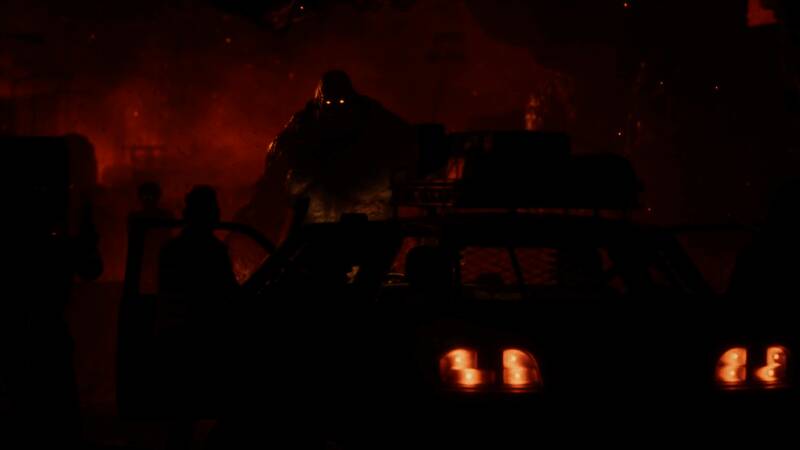 游戏画面展示《腐烂国度3》早期概念设计图，场景为末日废墟中的避难所基地建设界面