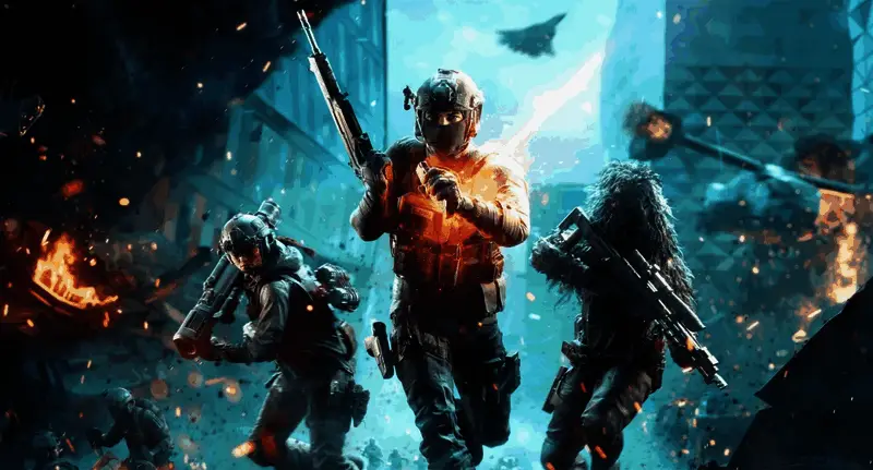 《战地6》游戏实机画面展示建筑破坏效果，墙体崩塌、烟尘弥漫，战斗场面激烈