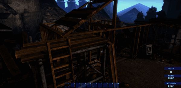 商店内部布局示意图，展示了多种家具与装饰搭配方案，玩家正通过菜单调整货架位置