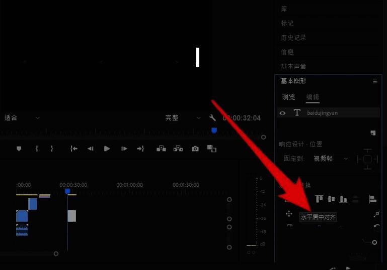字幕最终完全居中于画面中央，对齐效果理想
