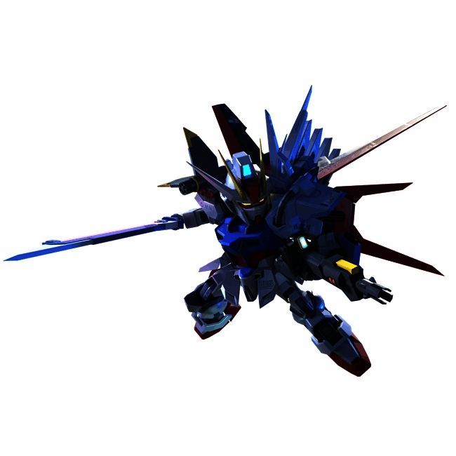 四机协同作战阵型图，完美强袭高达位于后排中央位置