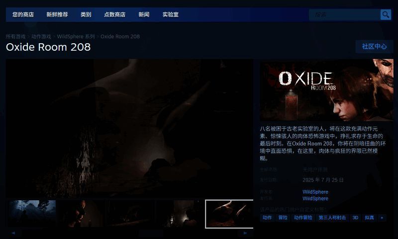 Steam商店页面截图显示游戏封面与购买选项