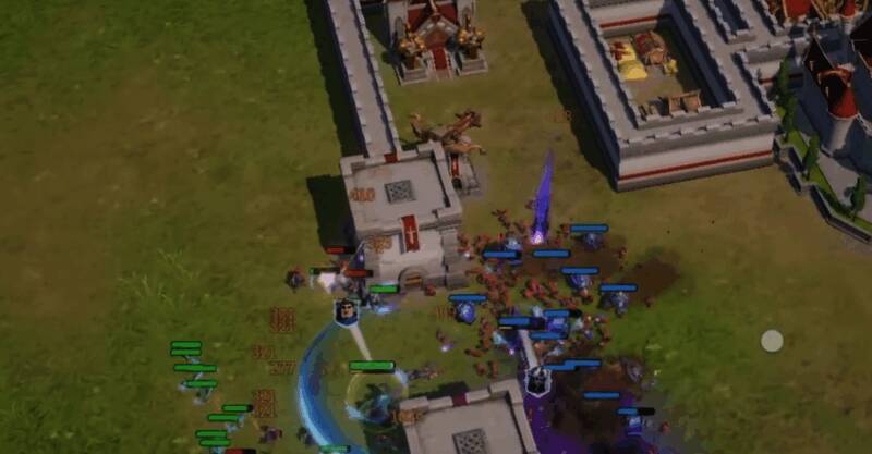 中期布局示意图，展示城墙外围建筑分布与结界利用