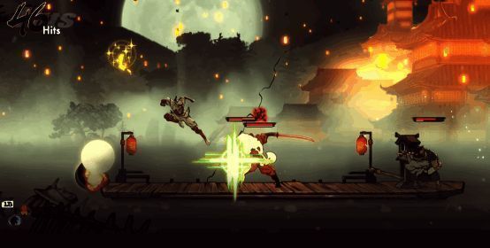 提灯祭场景中乔武藏穿梭于街道间与敌人激战