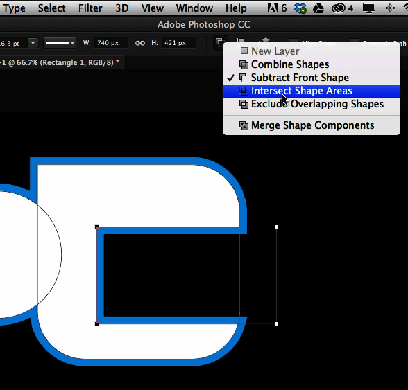路径操作示例图，展示不同叠加模式的效果对比