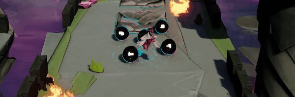 游戏角色变身成犰狳形态，正准备冲破前方障碍物