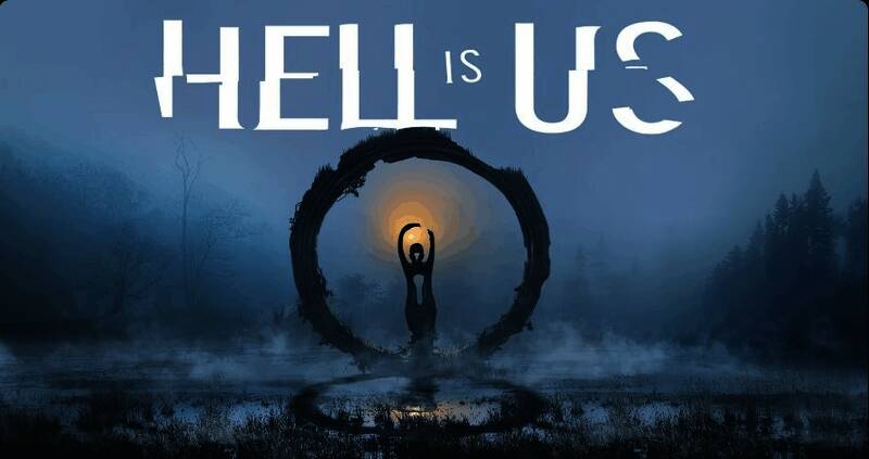 《地狱即我们》游戏封面，展现主角与神秘世界