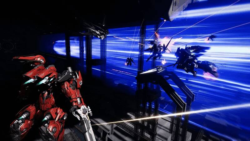 《解限机》王牌序列模式3V3对战画面，机兵高速切换展开激烈交锋