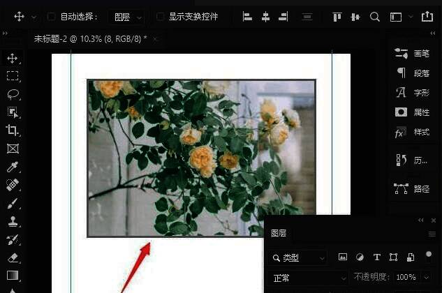 属性面板中设置描边颜色和宽度的详细界面截图