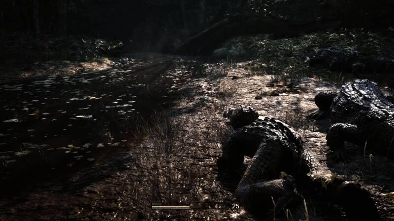 鳄鱼装在不同地形下的伪装效果展示