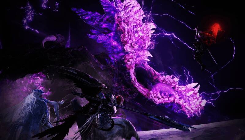 永夜王Boss格诺斯塔立绘展示，身披黑色羽翼，眼神中透露出阴冷与威严