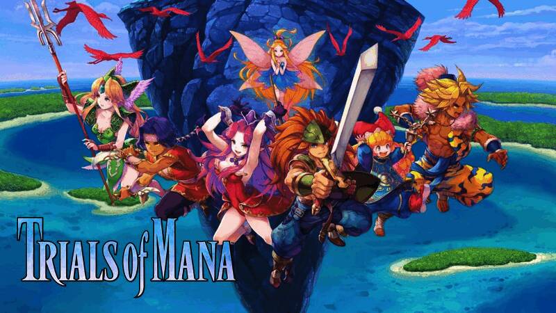 《圣剑传说3：重制版》游戏画面展示角色战斗与技能释放特效