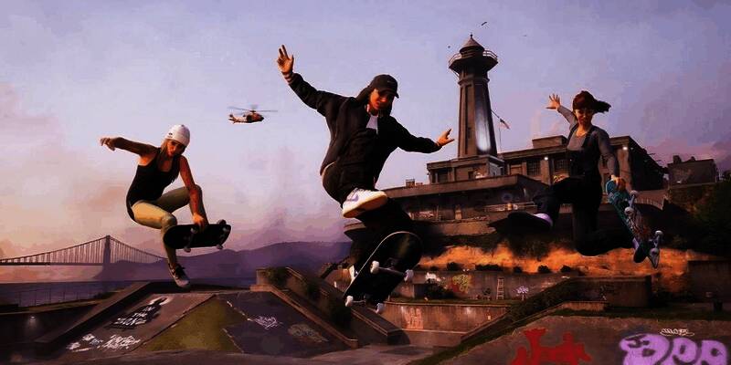 《南之町》游戏截图，展示卡通风格的日式街道与居民互动场景