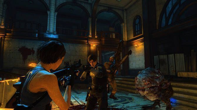 游戏中多个经典角色同台竞技的画面，氛围紧张刺激