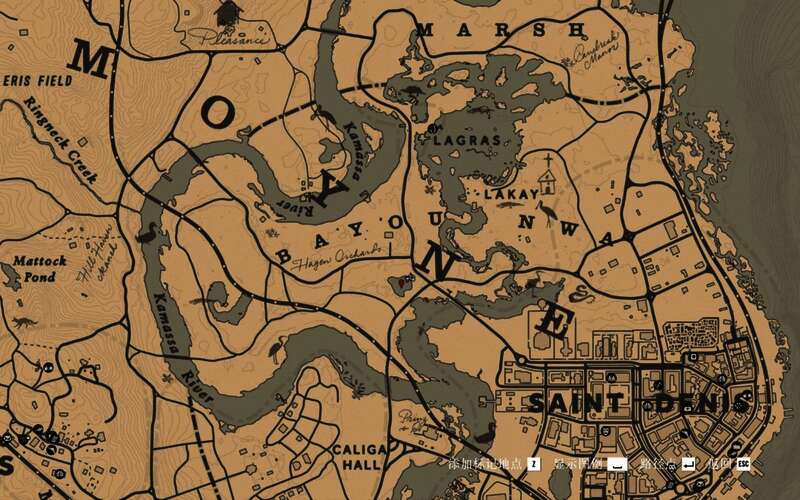 池塘周边环境鸟瞰视角，植被与水流细节逼真