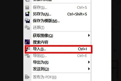 CorelDRAW导入图片界面，鼠标悬停于导入按钮上方
