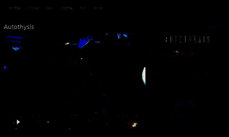 《Autothysis》游戏界面展示，呈现第一视角下的塔防操作画面