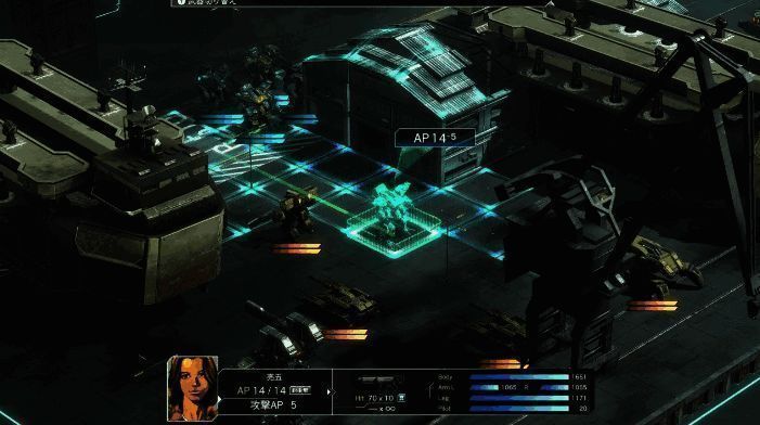 战斗回合推进界面，展现战棋类典型操作流程