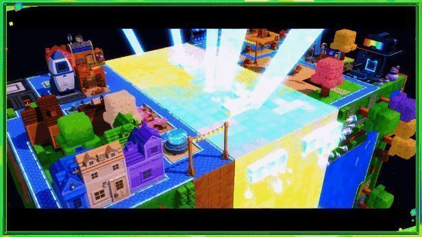 星球建设界面展示农场、建筑和娱乐设施布局