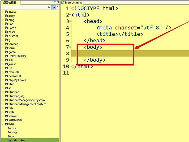 在body部分输入视频代码示例