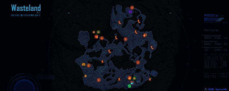 《剑星》营地分布总览图，详细标注各区域营地坐标