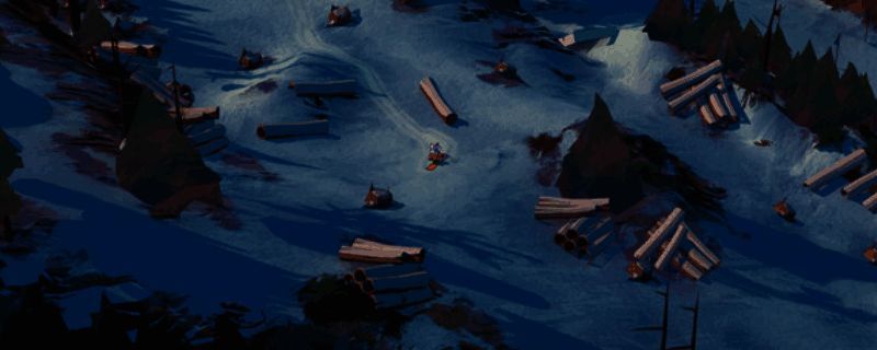 《The Vast White》游戏实机截图，展示白雪皑皑的广阔地图与角色滑雪动作细节