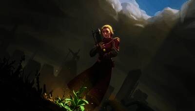 SSR角色叶龄立绘展示，身穿兄弟会医疗制服，手持一本古籍