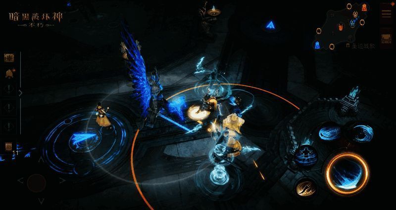 玩家通过NPC战场使者进入圣迹战歌新模式界面