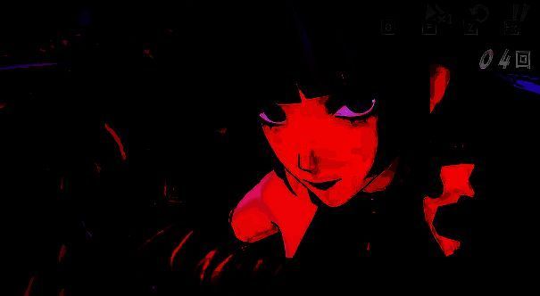 鹿野莓战斗场景截图，背景为黑暗都市，角色手持武器，目光坚定