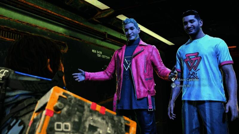 RackaRacka兄弟的全息形象，背景为血浆飞溅特效