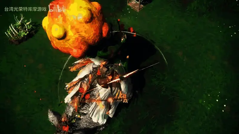 角色使用飞燕刀进行空中突刺，动作流畅凌厉