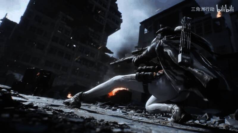 露娜面部表情细节刻画，眼神坚定，展现强大干员气场