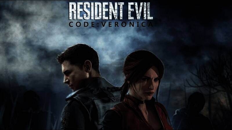 《生化危机》系列经典角色克莱尔·雷德菲尔德手持武器，神情警惕地站在昏暗走廊中