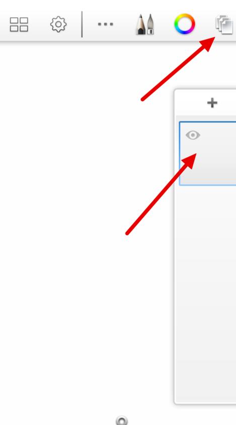 图层面板界面，展示多个图层与隐藏按钮