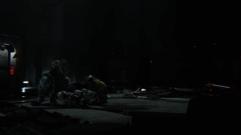 游戏中主角休·威廉姆斯在废墟中苏醒的画面