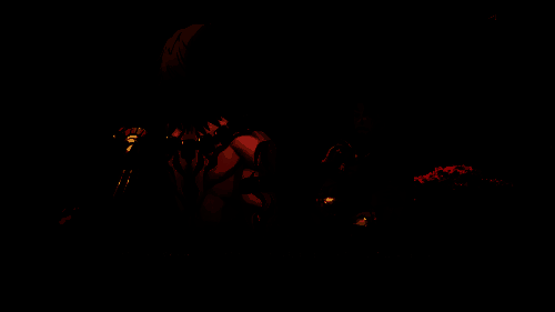 万敌站在悬崖边，目光坚定地望向远方