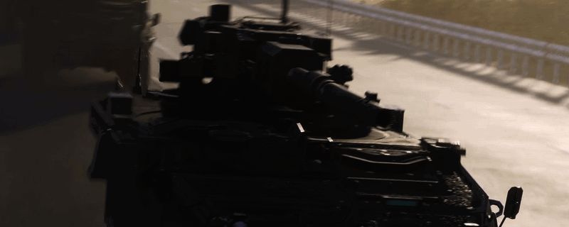 《断箭》中展示一场激烈的装甲部队进攻作战场景，多辆坦克与步兵战车组成联合编队向敌方阵地推进