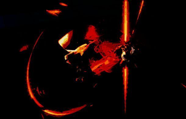 秋云与修罗丸并肩作战的场景，背景为激烈战斗场面，气氛紧张刺激