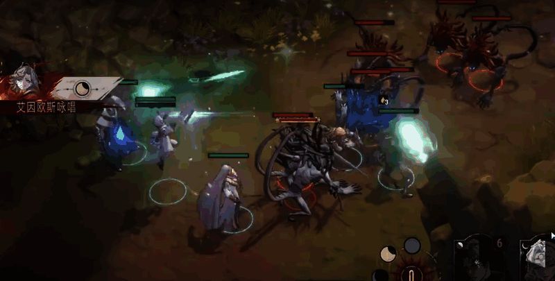 游戏内战斗场景展示，范海辛与佩姬、露比、艾莉协同作战