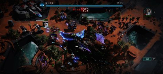 玩家操控机甲部队在战场上实时作战