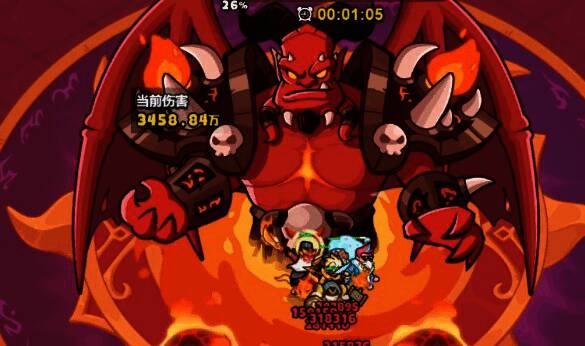 两个小球漂浮空中，正对角色发起火弹攻击