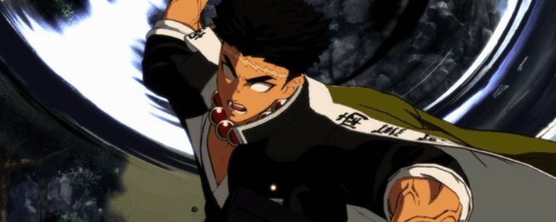 鬼灭之刃火之神血风谭2游戏战斗场景展示，角色挥舞日轮刀释放技能特效