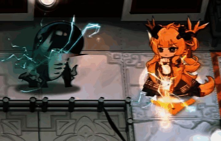 技能释放动画，呈现竖列范围爆炸特效