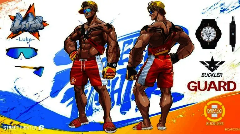 卢克与金佰莉海滩救生员风格泳装展示