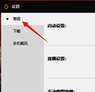 常规设置界面，下方列有多项功能选项，其中自动登录功能被高亮显示