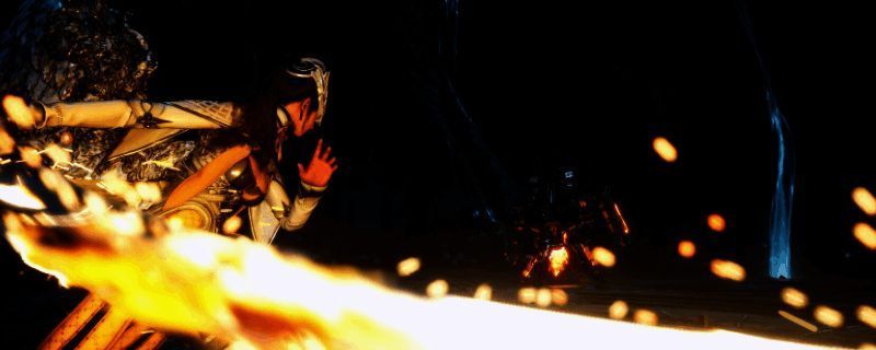 剑星Boss战斗场景，主角持武器与巨型怪物激烈交锋，画面充满紧张氛围