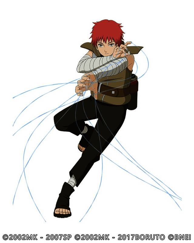 蝎操控三代目风影傀儡进行战斗，背景为沙漠战场，气氛紧张