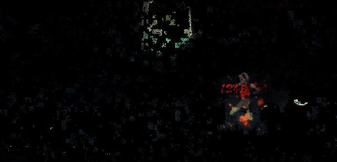 绯流琥发动左手圆筒爆炸技能，火焰四溅，敌人被猛烈攻击包围